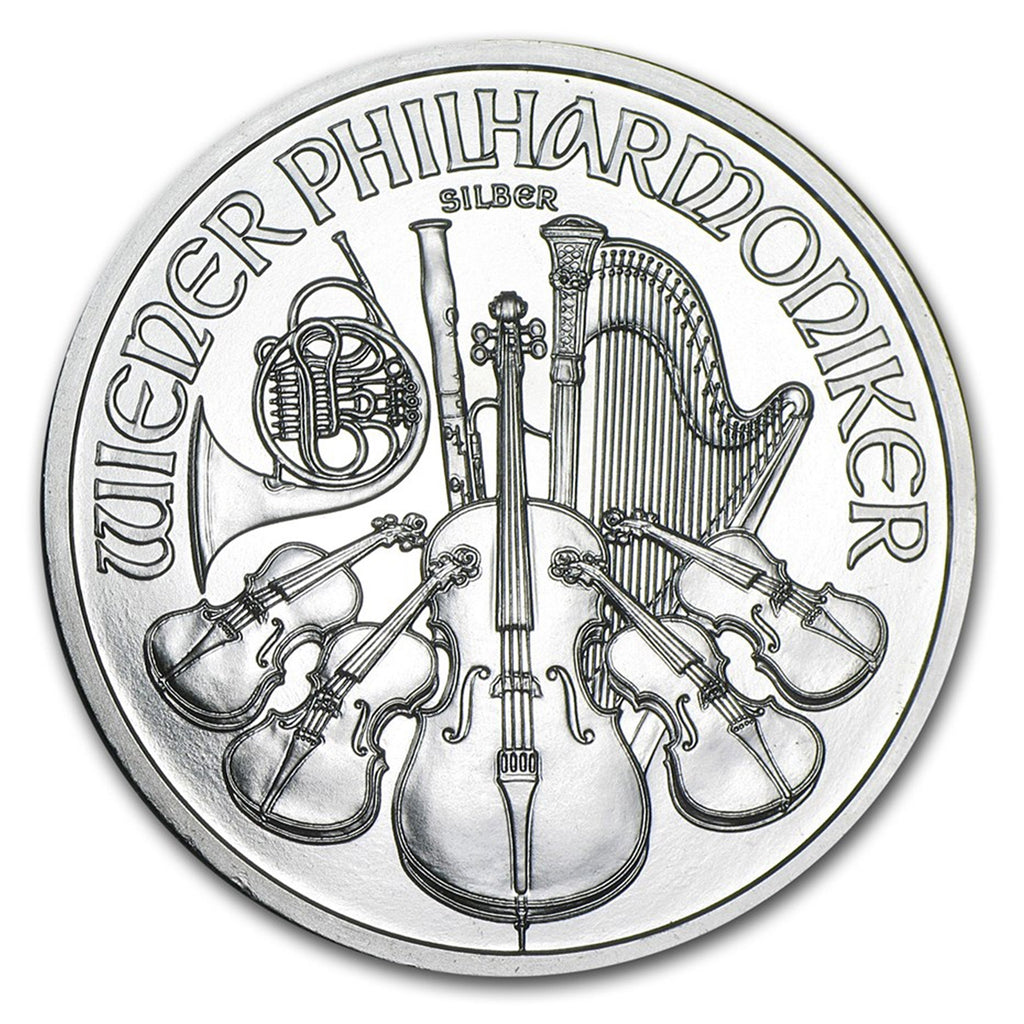 2011 Austria 1.5 Euro Philharmonic .999 Silver (No Tax) Light Toning