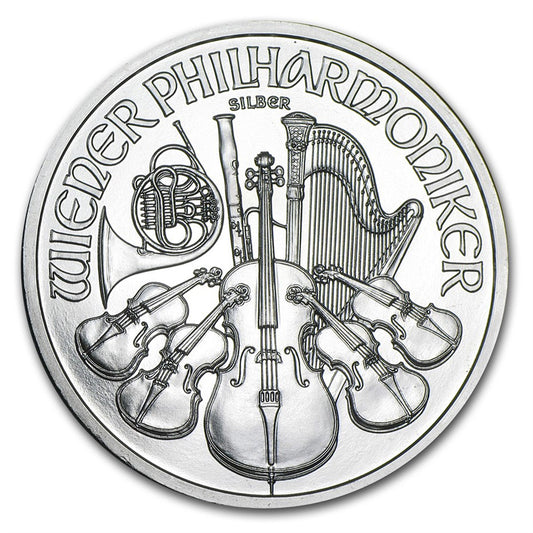 2011 Austria 1.5 Euro Philharmonic .999 Silver (No Tax) Light Toning