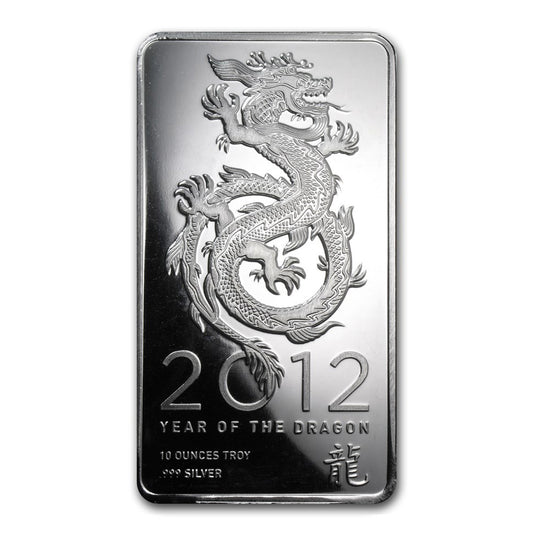 2012 Year of the Dragon 10oz Silver Bar (No Tax) Issues
