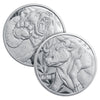 GSM 1oz Bull & Bear .999 Fine Silver Round (No Tax)