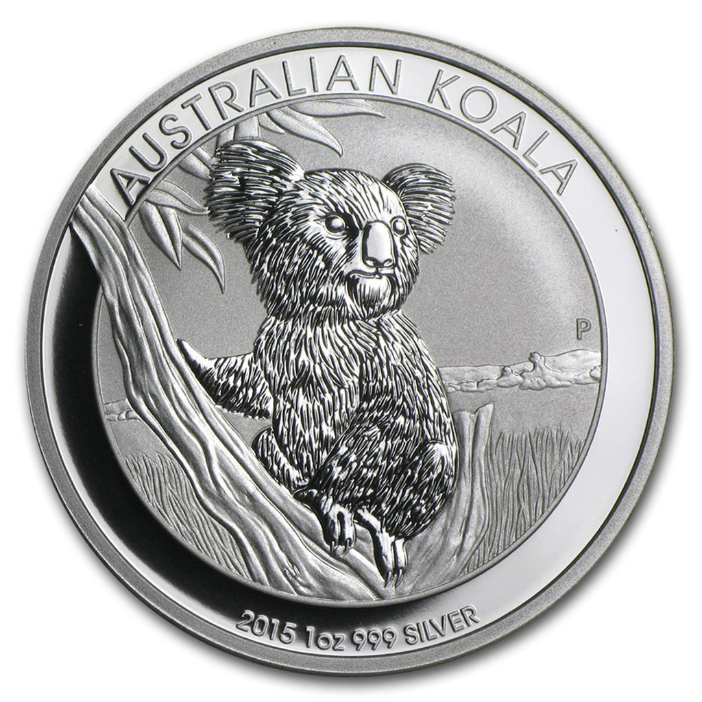 2015 Australia $1 Koala 1oz .999 Fine Silver (No Tax) Scratched Capsule