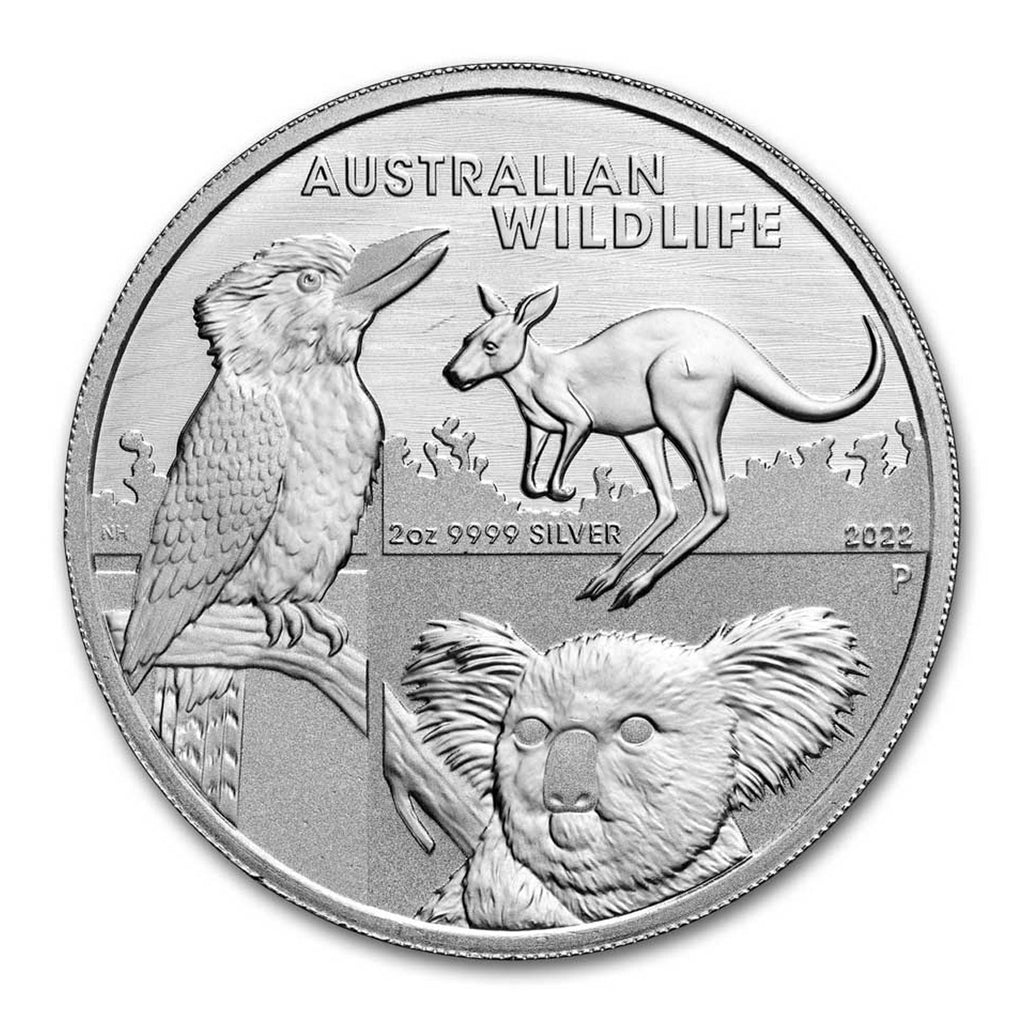 2022 $2 Australian Wildlife 2oz .9999 Silver (No Tax) May contain Minor Scr