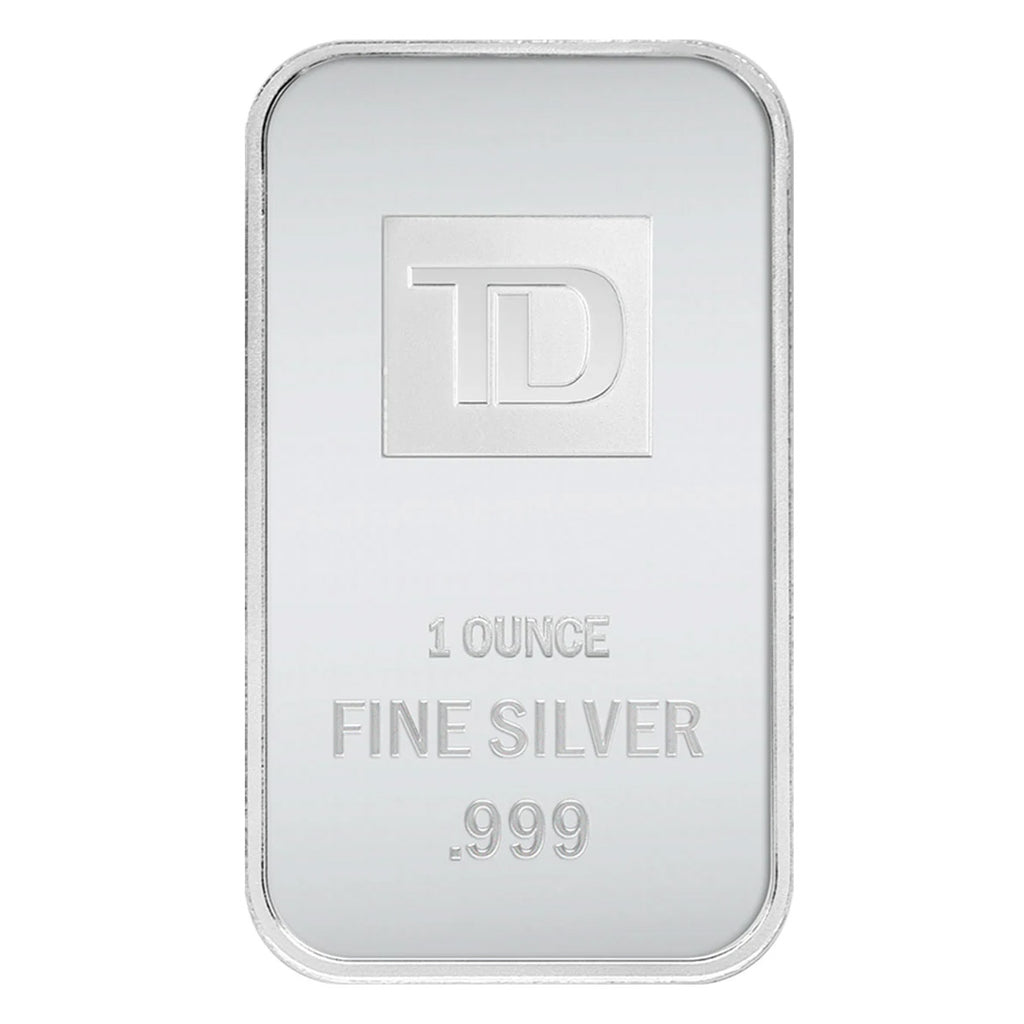 TD Bank SEALED 1oz .999 Fine Silver Bar (No Tax) Lightly Toned