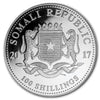 2017 Somalia 100 Shillings African Elephant 1oz. .9999 Silver (No Tax) Lightly Toned