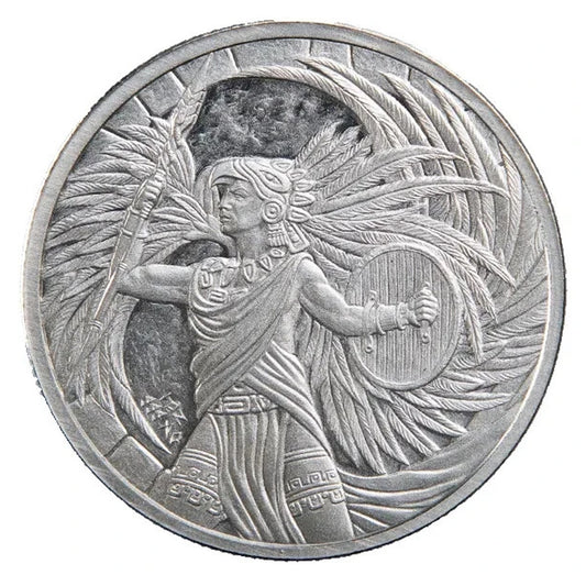 CSM Eagle Aztec Warrior 1oz .999 Silver Round (No Tax) Rim Scuffs