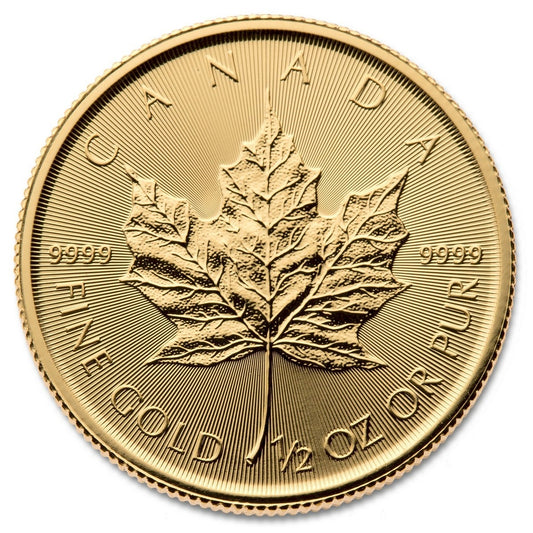 Random Date 1/2oz. $20 Canada Gold Maple Leaf (TAX Exempt) No Credit Card or Paypal