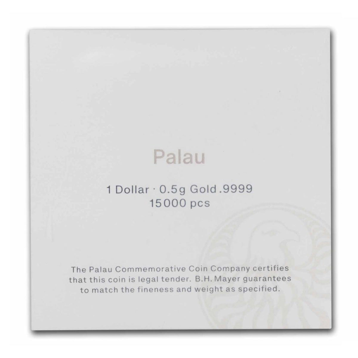 (2007) Palau $1 Beer Mug 1/2 gram (0.5g) Gold with COA (Tax Exempt)