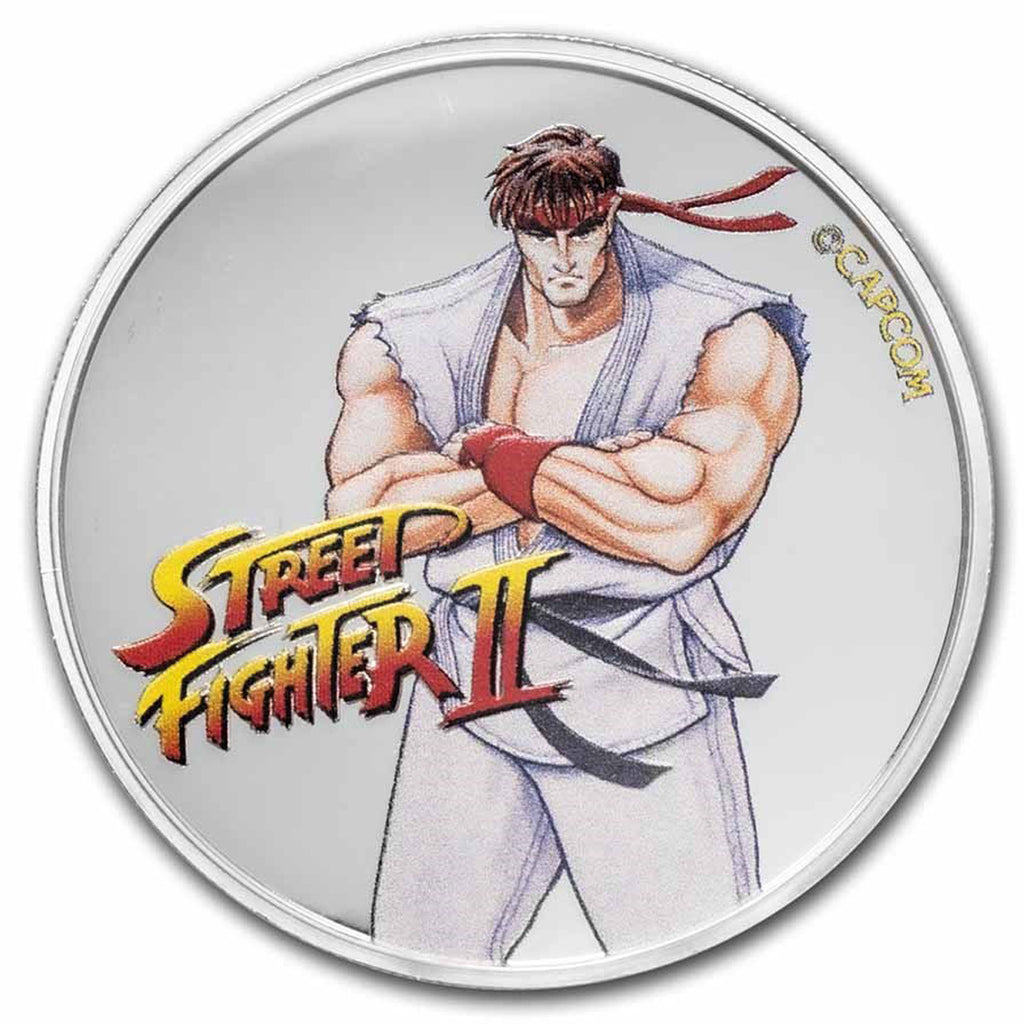 2021 Fiji Street Fighter II: Ryu 1oz Silver (No Tax)