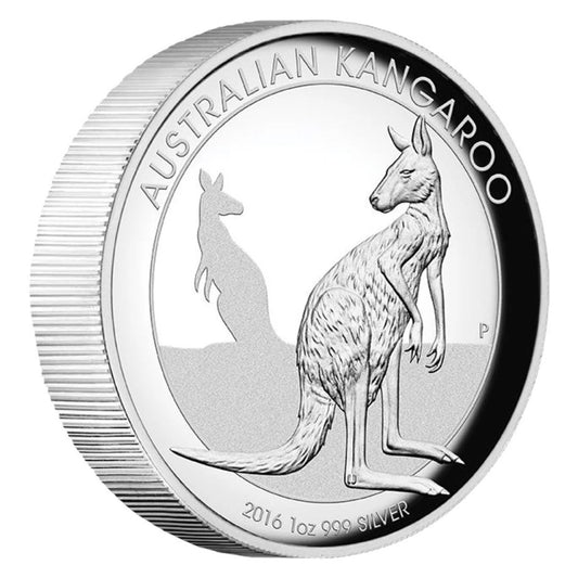 2016 Australia $1 Kangaroo HR 1oz Silver Proof (No Tax) Scr. Capsule - COIN ONLY