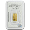 Sunshine Mint 1g .999 Gold Bar Sealed (No Tax) Scr. Package
