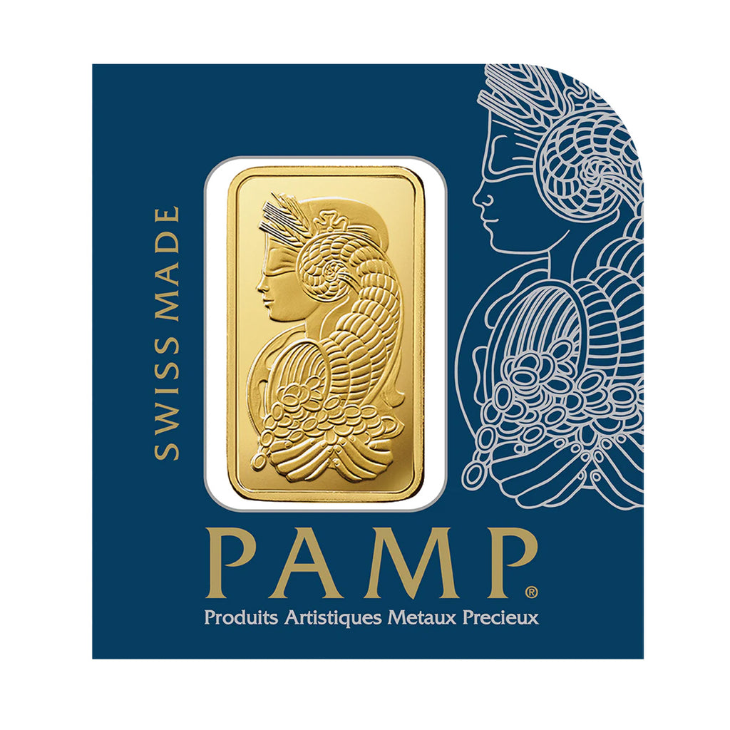 PAMP Suisse 1 gram Lady Fortuna .9999 Gold in Square Holder (No Tax)