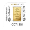PAMP Suisse 1 gram Lady Fortuna .9999 Gold in Square Holder (No Tax)