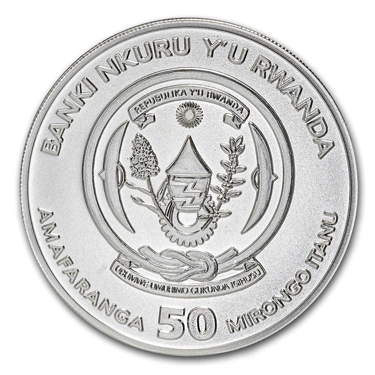 2015 Rwanda 50 RWF African Buffalo 1oz. .999 Silver Fine (No Tax)