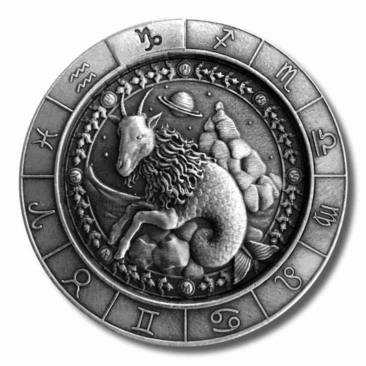 Monarch Zodiac: Capricorn 1oz .999 Fine Silver Round (No Tax) Coin ONLY