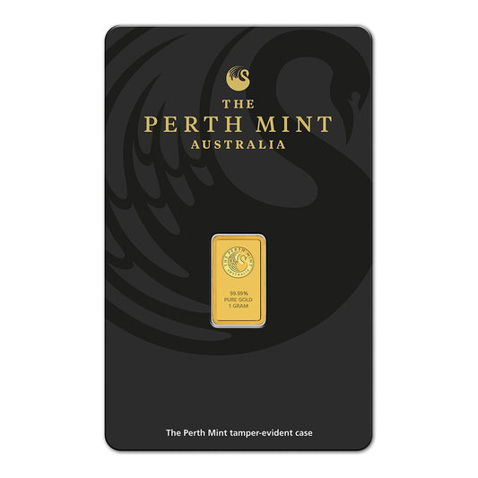 Perth Mint 1g .9999 Gold Bar in Original Package (No Tax) Holder Scratches/Scuffs