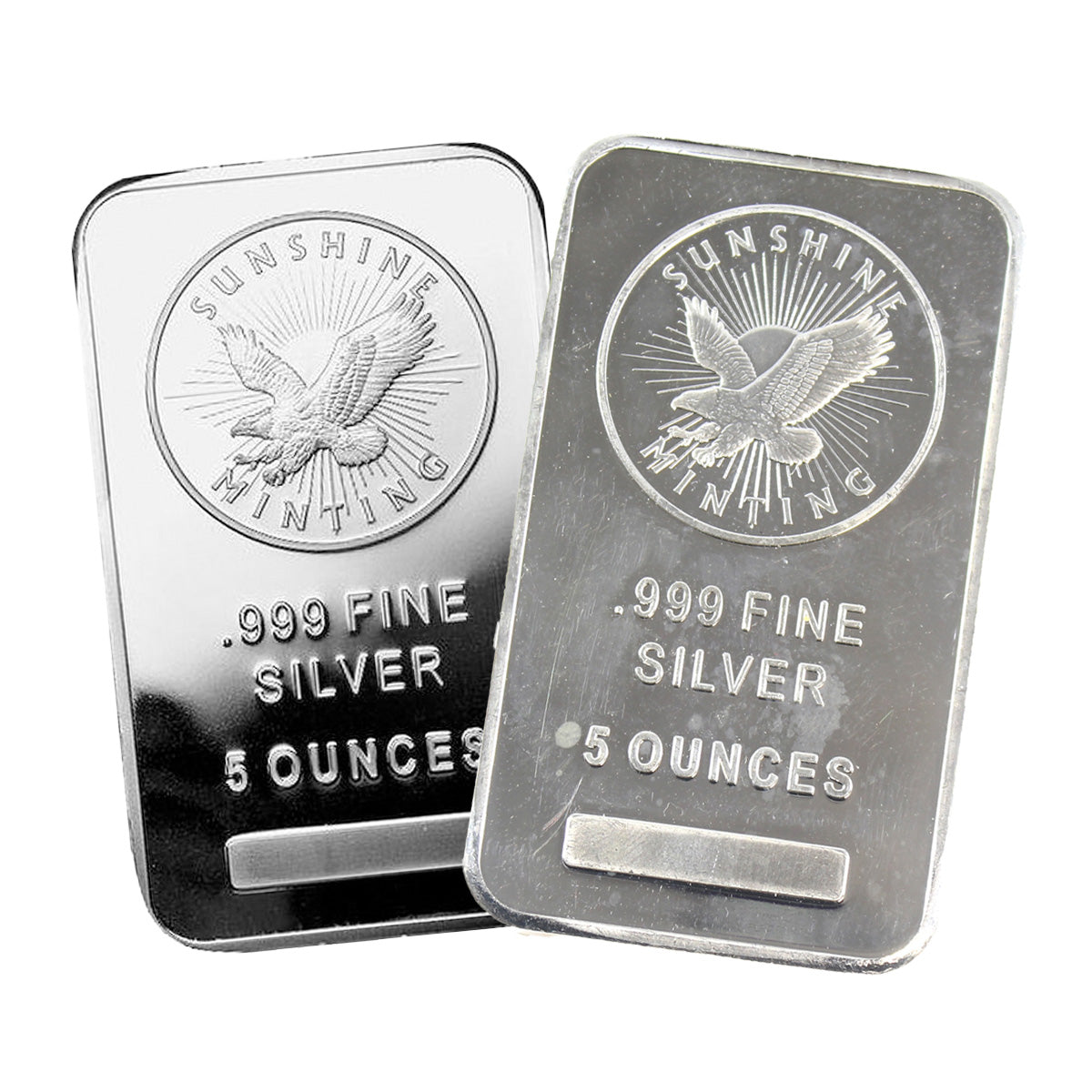 Sunshine Mint 5oz .999 Fine Silver Bar (Tax Exempt) UNSEALED/Flaws