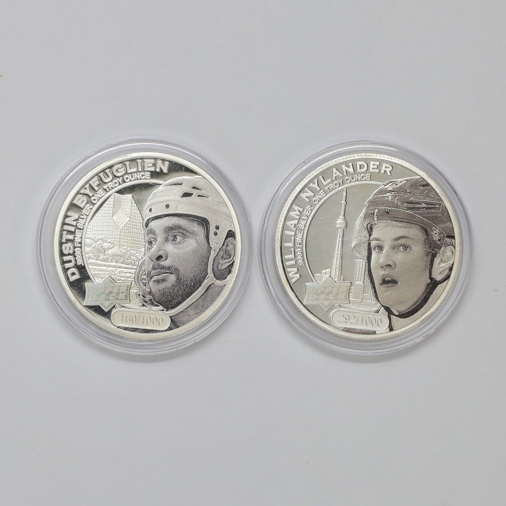 Pair of 2017 $5 High Relief Byfuglien & Nylander 1oz. Silver, 2pcs (No Tax) Flaws