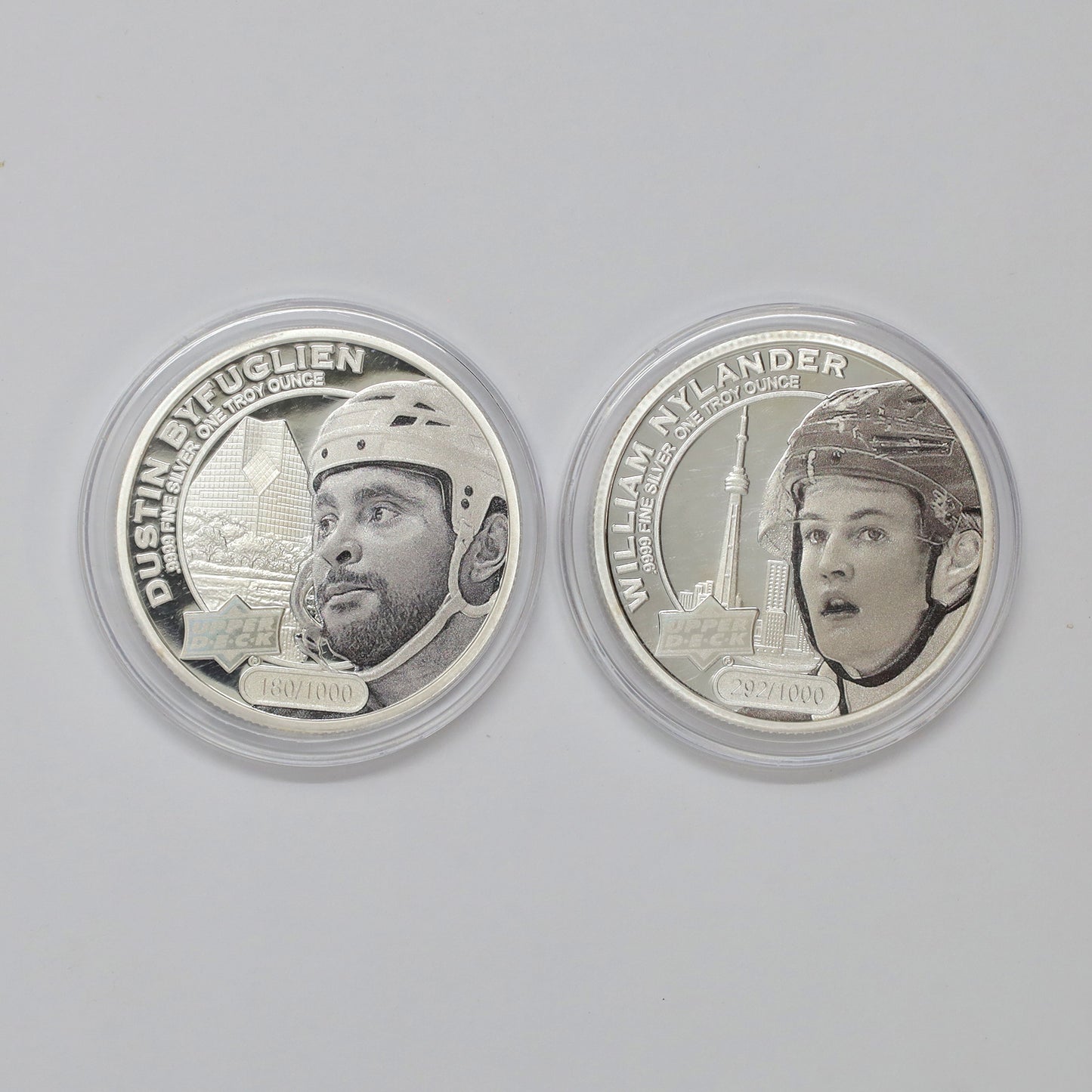 Pair of 2017 $5 High Relief Byfuglien & Nylander 1oz. Silver, 2pcs (No Tax) Flaws