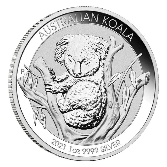 2021 Australia $1 Koala 1oz. .9999 Fine Silver Coin (No Tax) Lightly Rim Toning