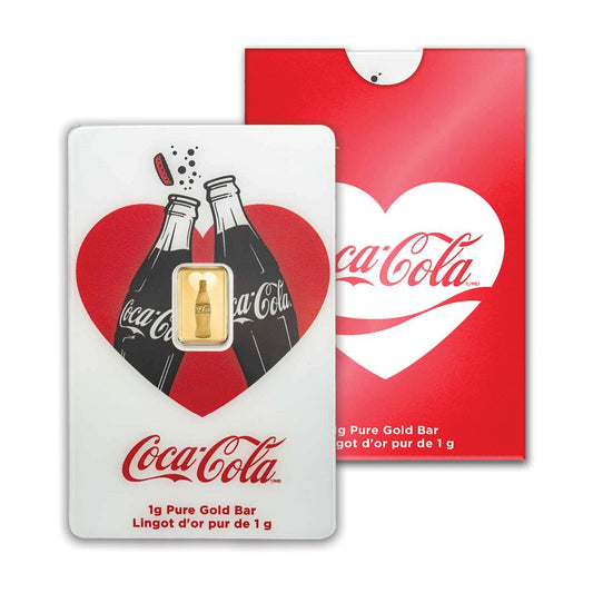 (2026) PAMP Coca-Cola® Love 1gram Gold Bar in Card (No Tax) Scratches on Holder