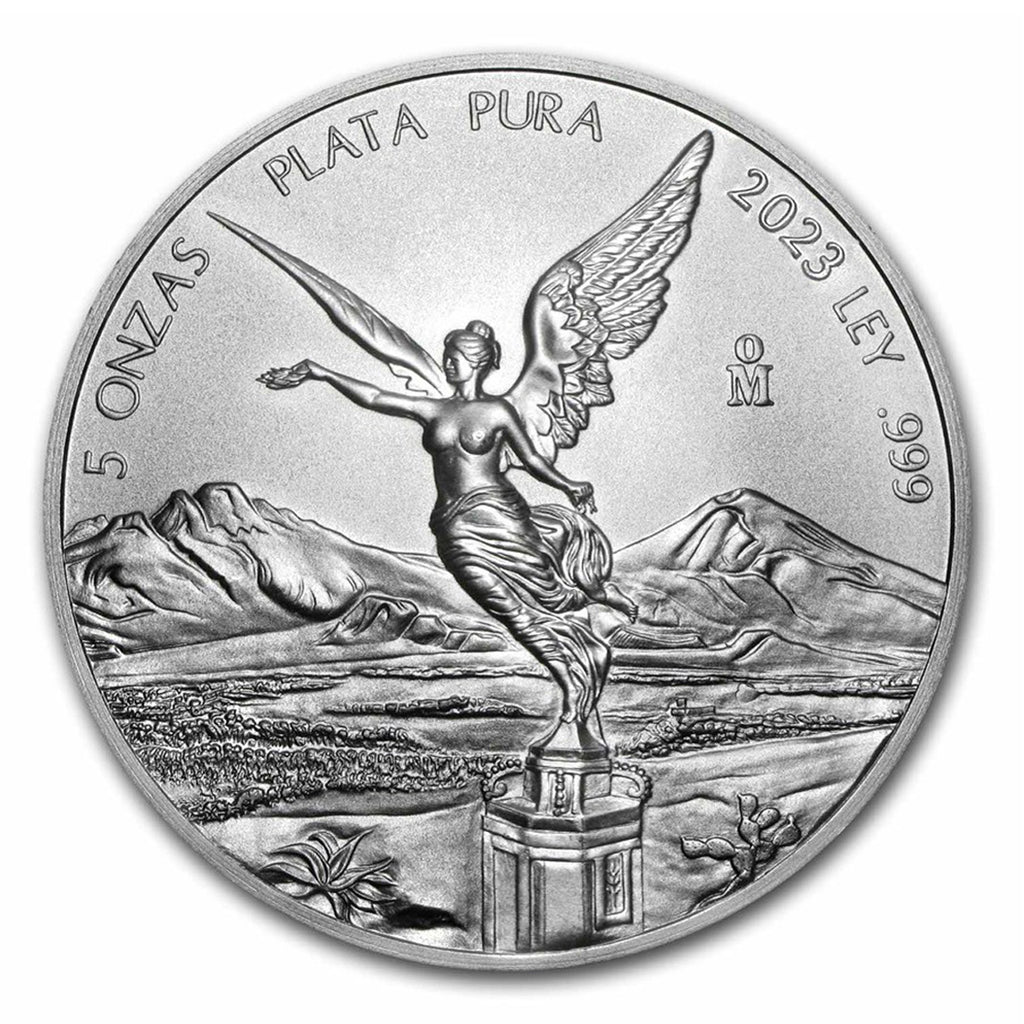 2023 Mexico Libertad 5oz .999 Fine Silver (No Tax) Minimal Light White Spots
