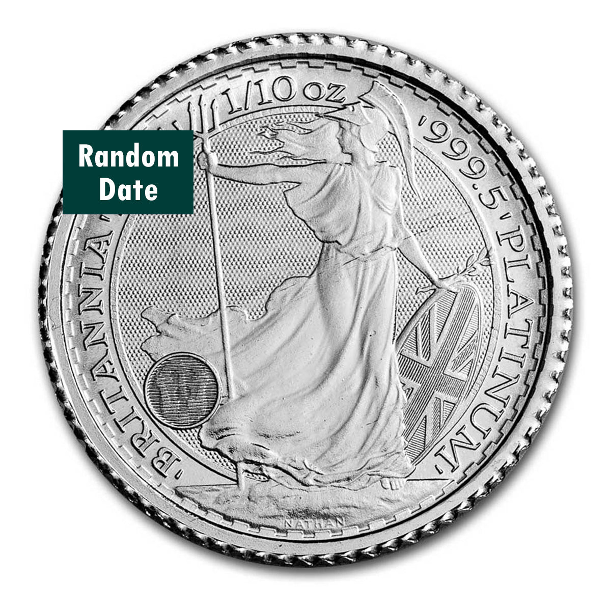 Random Date Great Britain 1/10oz .9995 Platinum Britannia (No Tax)