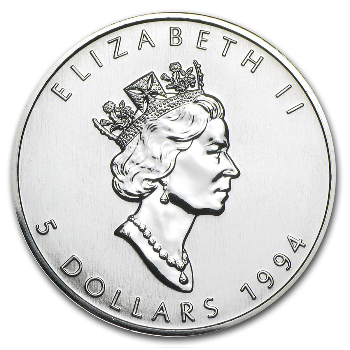 1994 Canada $5 Silver Maple Leaf 1oz .9999 (No Tax) Scratched Capsule