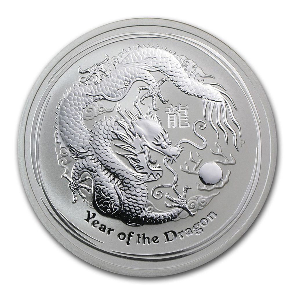 2012 Australia $2 Year of the Dragon 2oz .999 Fine Silver (No Tax) Scratches on Cap.