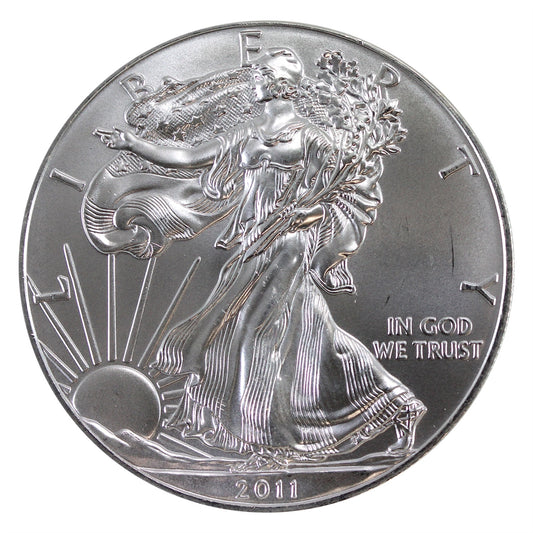 2011 United States $1 American Eagle 1oz. .999 Silver (No Tax) Light toning