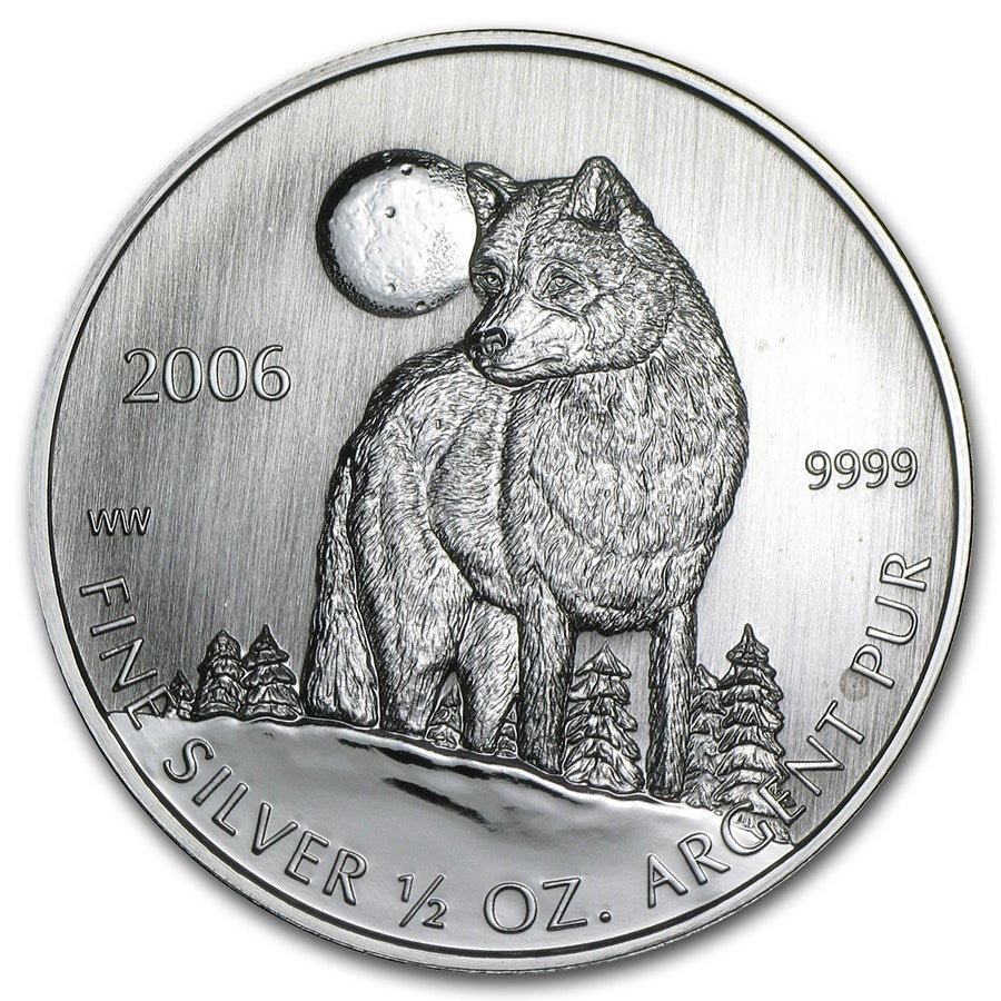 2006 Canada $1 Timber Wolf SEALED 1/2oz Silver (No Tax) Flaws