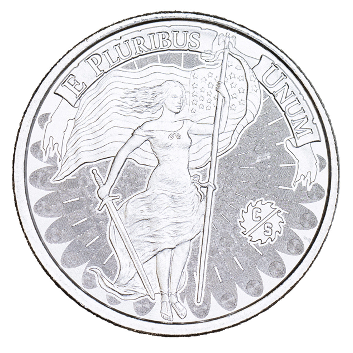 CSM 1oz Unity & Liberty .999 Silver Round (No Tax) May have light toning
