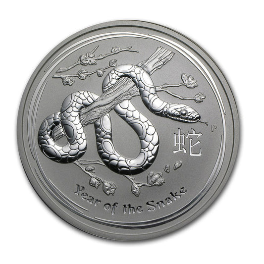 2013 Australia $8 Year of the Snake 5oz Silver (No Tax) Flaws