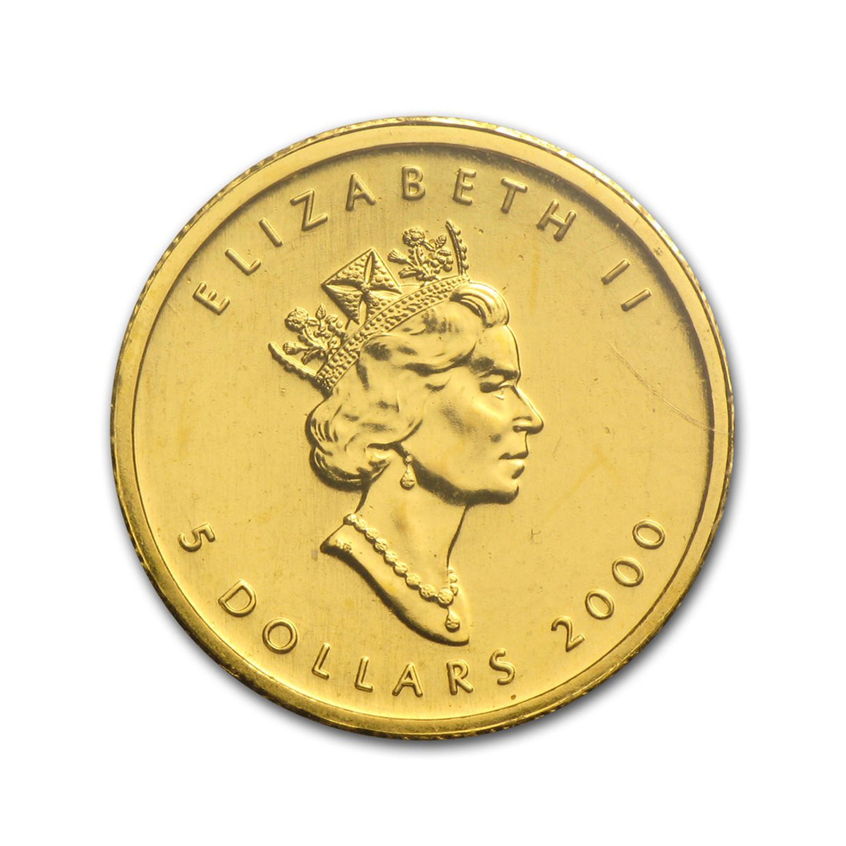 2000 Canada $5 Fireworks Privy 1/10oz. Gold Maple Leaf (No Tax) Oversized Capsule