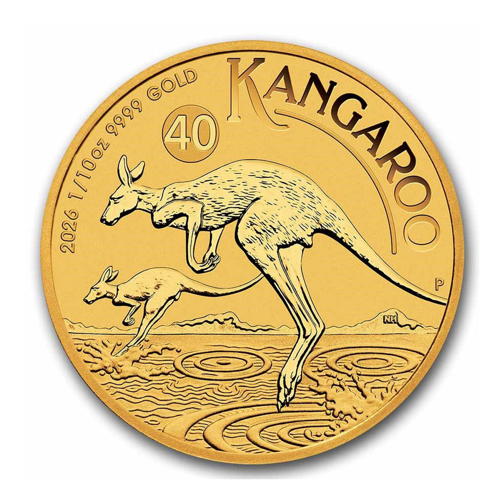 2026 Australia $15 Kangaroo 1/10oz .9999 Gold (No Tax)