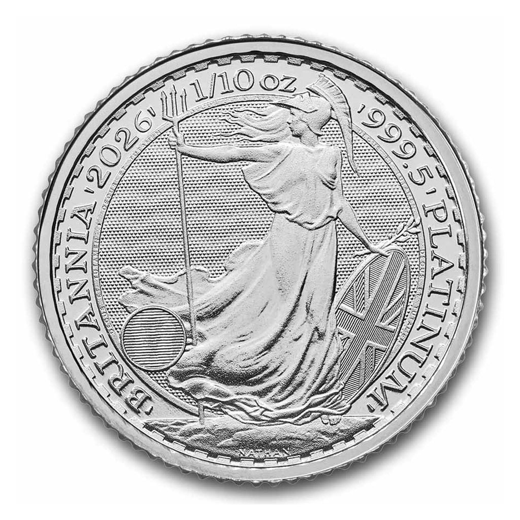 2026 Great Britain 1/10oz .9995 Platinum Britannia (No Tax)