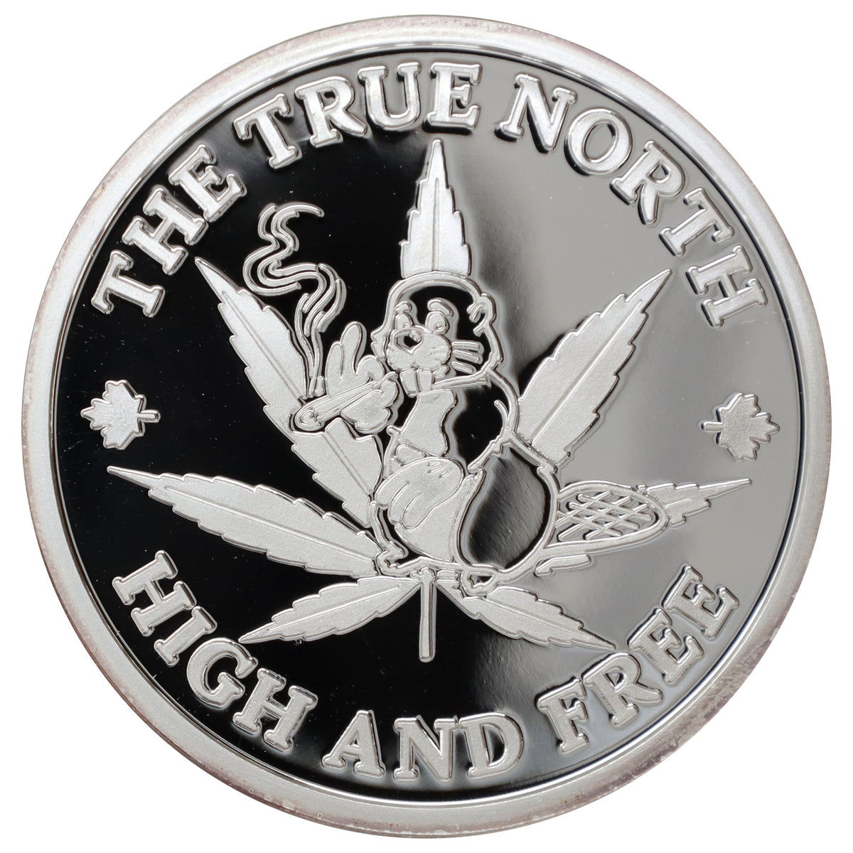 The True North High and Free: Toking Beaver 1oz Silver w COA (No Tax)