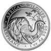 2018 Somalia 100 Shillings Elephant 1oz .999 Silver (No Tax) Lightly Toned