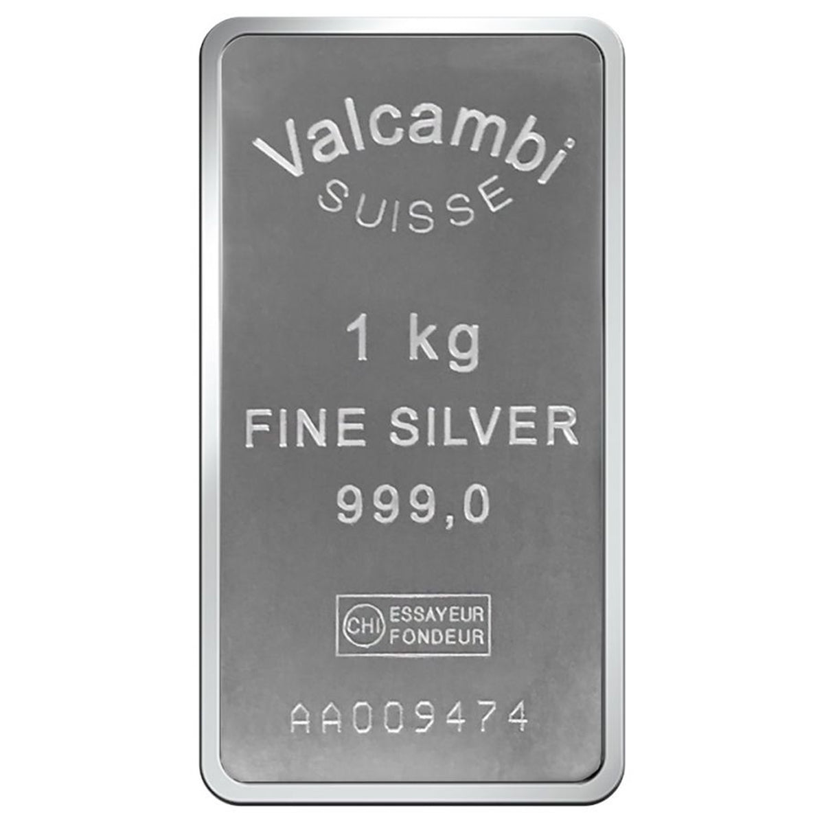 Valcambi Suisse Kilo 999 Silver Bar (No Tax) Toning - No CREDIT CARD OR PAYPAL