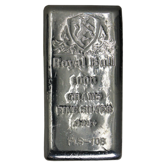 Royal Bull 1000 Grams (1 KILO) .999+ Silver Bar (No Tax) Issues -  NO CREDIT CARD, PAYPAL
