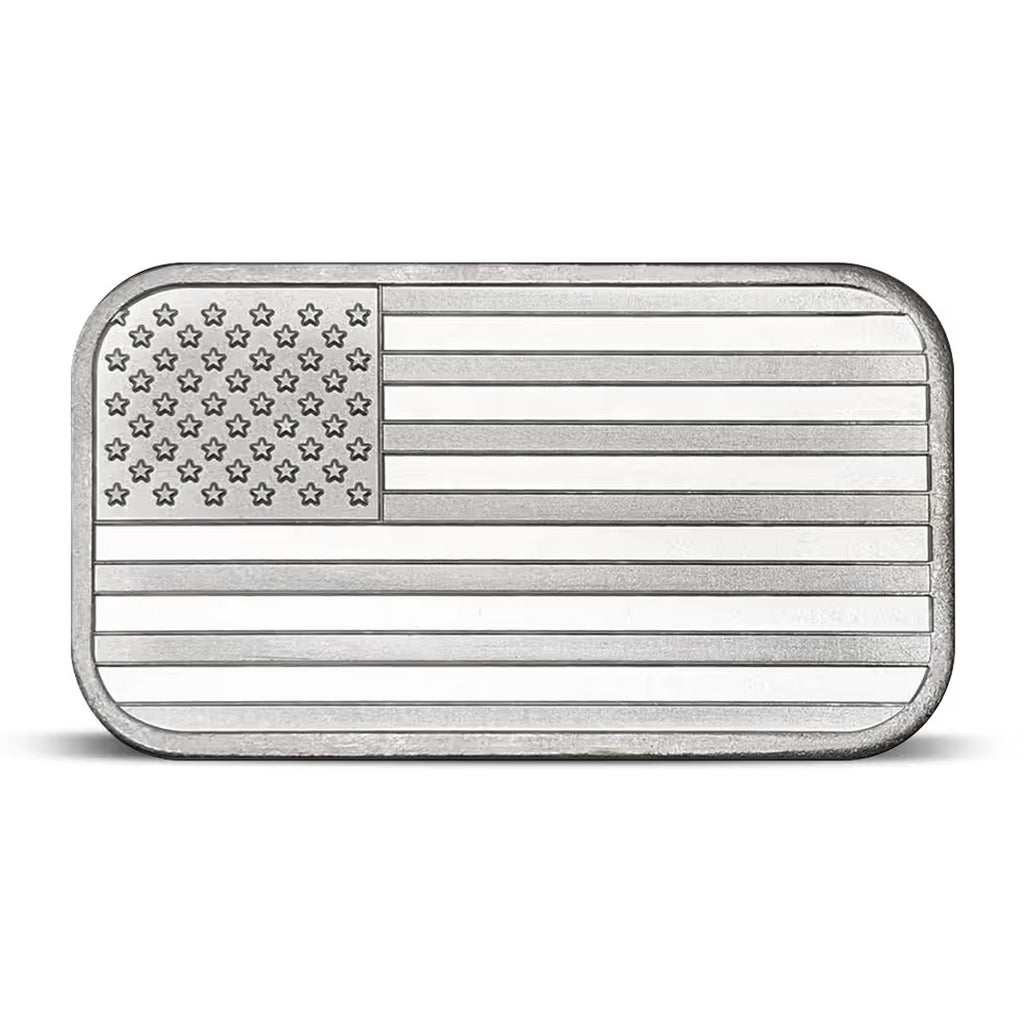 SilverTowne American Flag (Engravable) 1oz .999 Silver (No Tax)