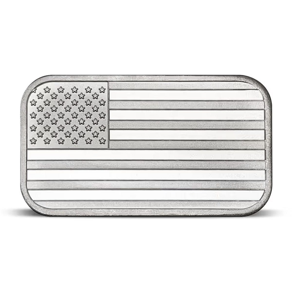SilverTowne American Flag (Engravable) 1oz .999 Silver (No Tax)