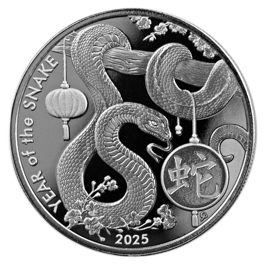 2025 Asahi Lunar Year of the Snake 1oz .999 Silver Round (No tax)