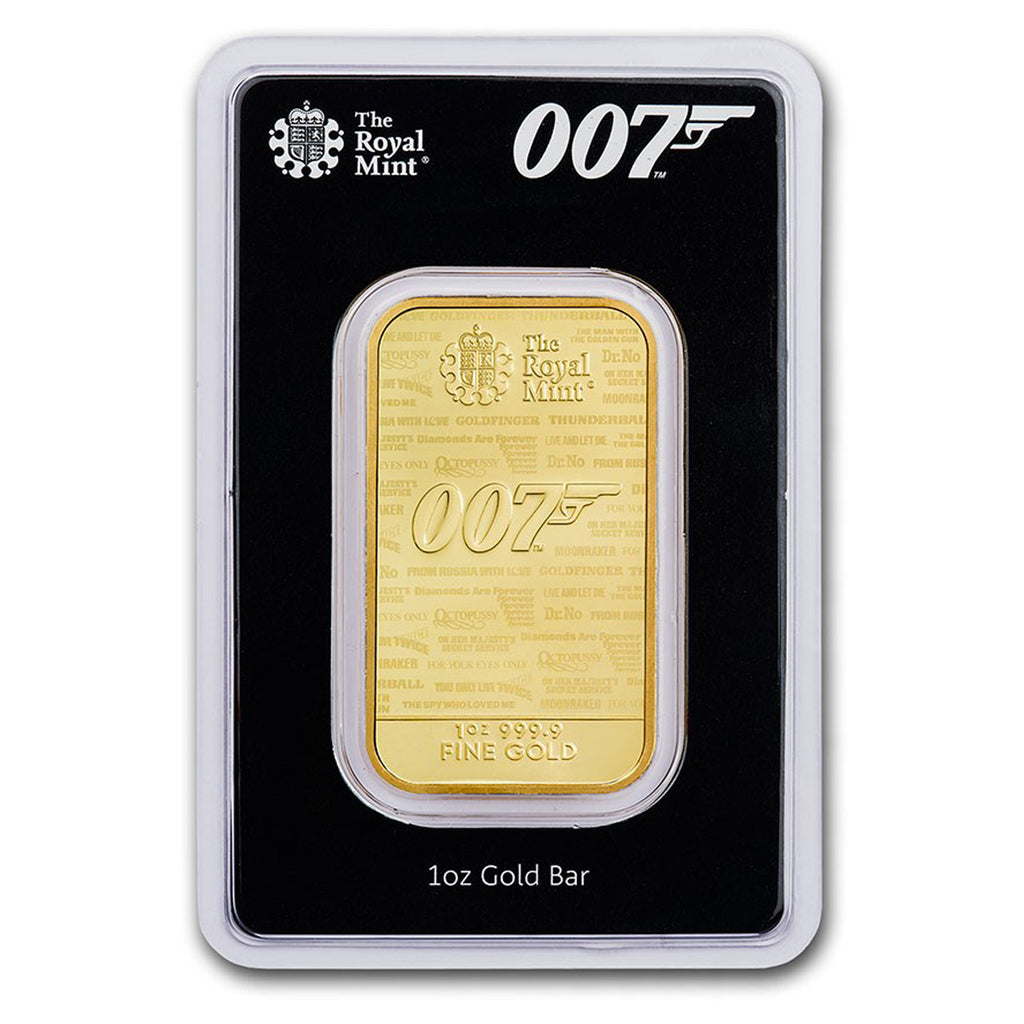 2020 GB James Bond 007 1oz Gold Bar (No Tax) Scr on Card - NO CREDIT CARDS or PAYPAL