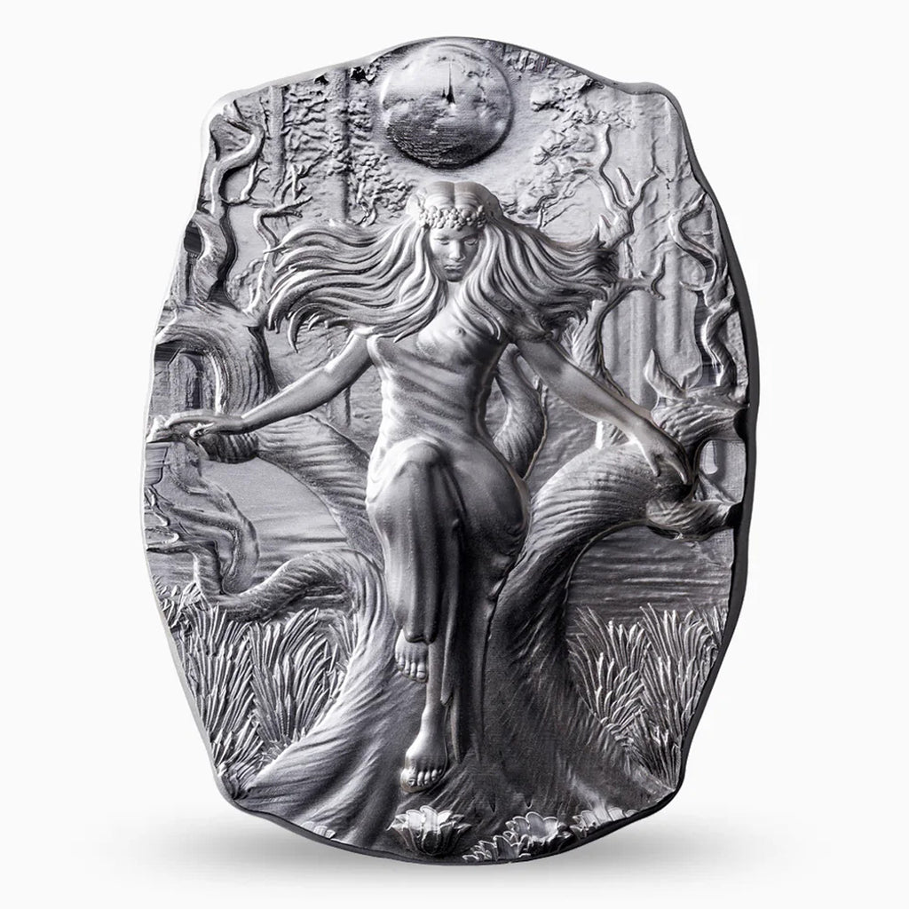 Argentia Goddess Mara 10oz. .9999 Silver Sculptural Art Bar (No Tax) Scuff/Light Toning