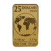 2020 Canada $25 Global Trade 1/10oz .9999 Gold Bar (No Tax)