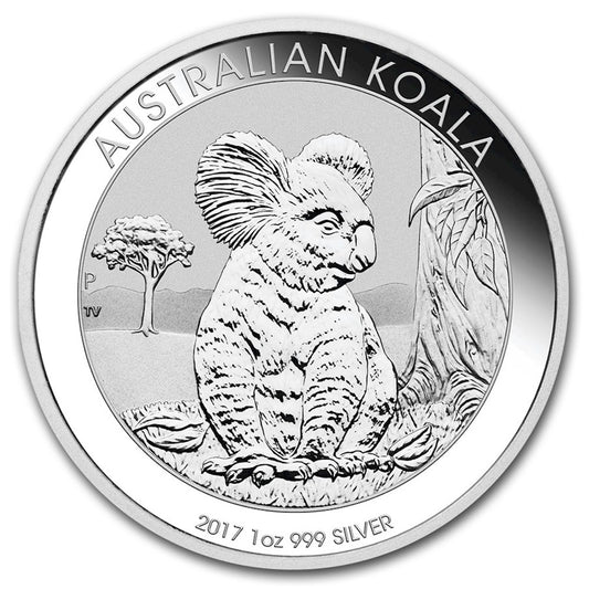 2017 Australia $1 Koala 1oz. .999 Silver (TAX Exempt) Hairline Scr on Cap