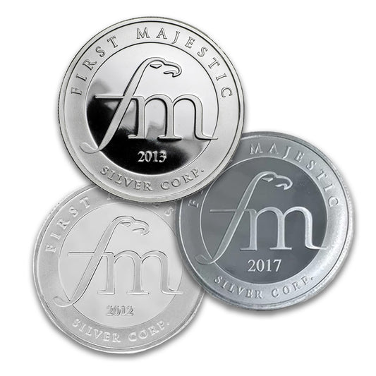 Random Date First Majestic (El Castillo Pyramid) 1oz Silver Round (No Tax) Lightly Toned