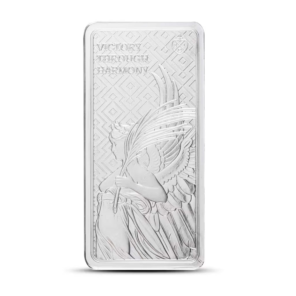 2023 St. Helena £10 Queen's Virtues: Victory 10oz. Silver Bar (No Tax) Light Toning