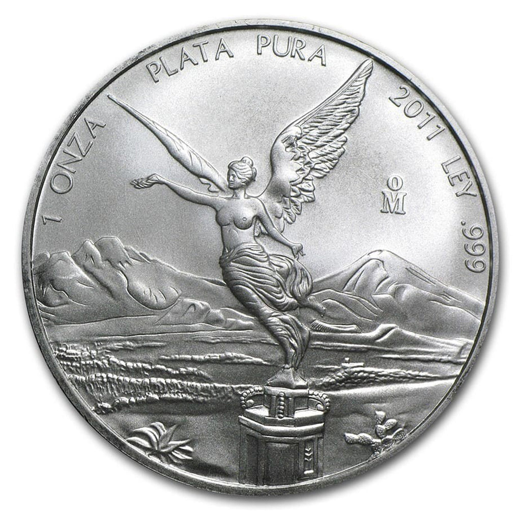 2011 Mexico Libertad 1oz .999 Silver (No Tax) May be lightly toned