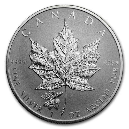 2017 Canada $5 Moose Privy 1oz .999 Silver Maple Leaf (No Tax)